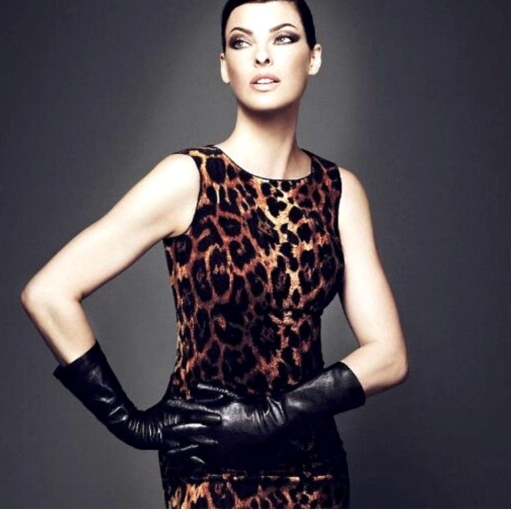 Leopard Sheath Velvet Dress